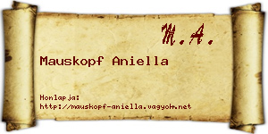 Mauskopf Aniella névjegykártya